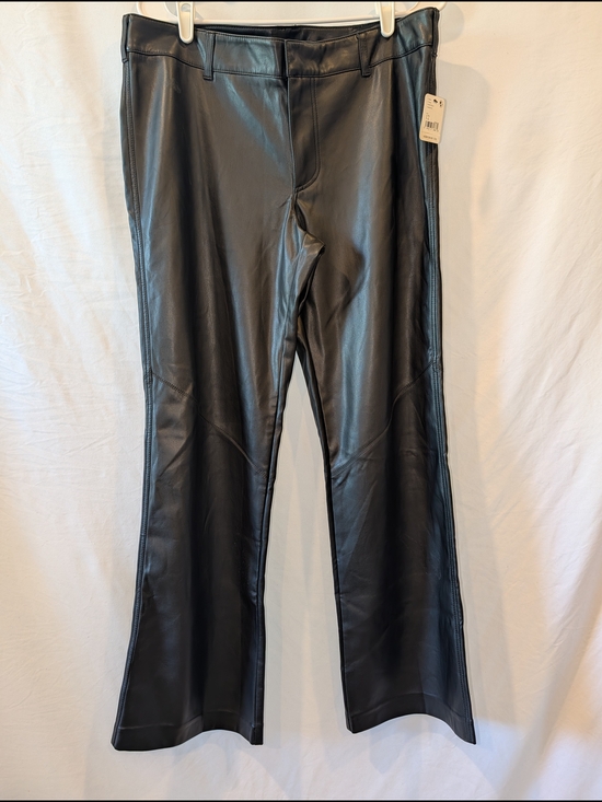 Free People Pants - Free People Black Vegan Leather‎ Straight Leg Pants OB1518334 Size 12 NWT